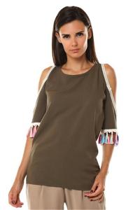 Gela Beli Jakar Yapılı Tayt - Hardal