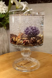 Dekoratif Mum - Ameitst Taş (Crystal Amethyst)