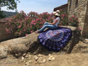 Mavi Mandala Plaj Örtüsü