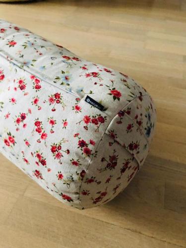 Bolster - Yoga Silindir Yastık - Çiçekli