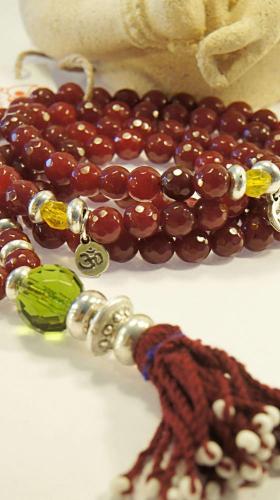 Bordo Jade Taşı 108'lik Mala