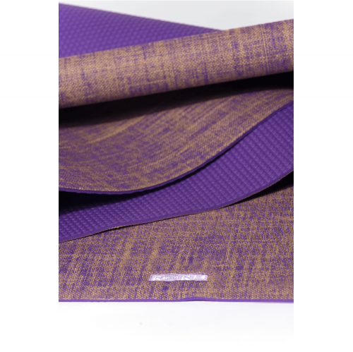 Doğal Jüt Kaplama Mor Yoga Mat