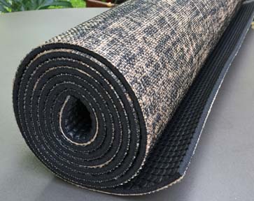 Doğal Jüt Kaplama Siyah Yoga Mat