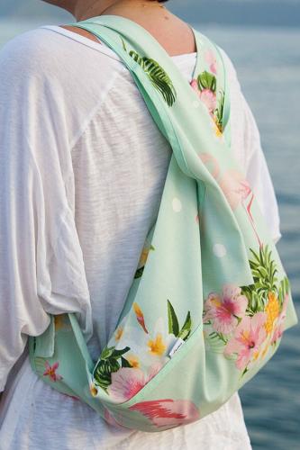 Flamingo Desenli BeeBag - Kol ve Sırt Çantası