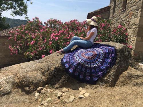 Mavi Mandala Plaj Örtüsü