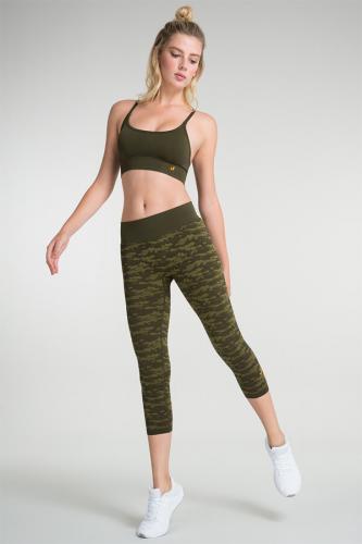 Sırtı Desenli Kaplı Spor Sütyen ( Yedek Askılı )