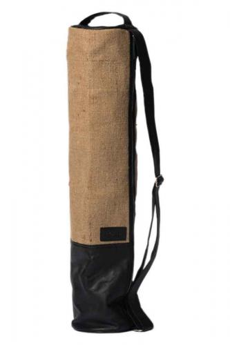 Suni Deri Jüt Mat Çantası - Fermuarlı