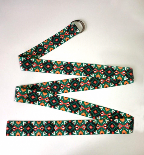 Yoga Kemeri - Yeşil Etnik Desenli